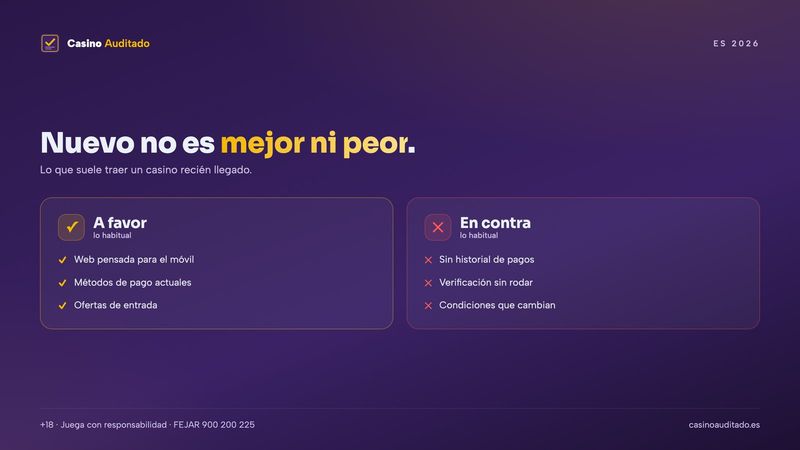 Ventajas y desventajas de un nuevo casino online frente a uno con historial